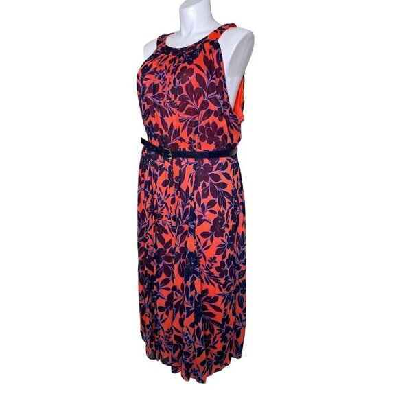 Tommy Hilfiger NWOT Floral Chiffon Halter Midi Dress, Multicolor Women’s 24W - Picture 8 of 11